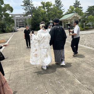 新郎新婦の白無垢、袴|613544さんの福井県護国神社の写真(2245162)