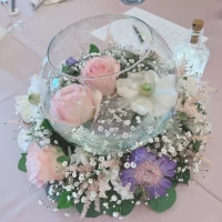 水に浮かぶお花がとても綺麗