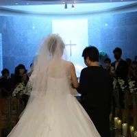 ヴェールダウンの後、母と。