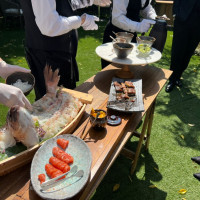 天気も良くガーデンでのお茶漬けビュッフェはとても好評でした