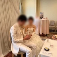 挙式開始前での控室での一枚です。