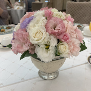 ゲストテーブルの装花