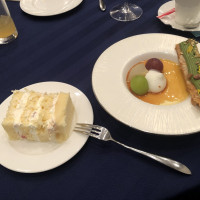 ケーキはボリュームたっぷり