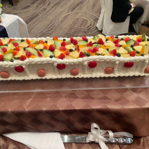 あまり見たことのないweddingケーキとても美味しかった|615504さんのホテル メルパルク横浜の写真(1439982)
