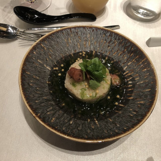 明石蛸の炊き込みご飯　生海苔餡