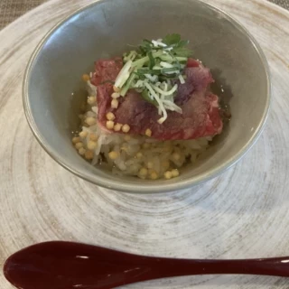 牛ステーキのお茶漬け