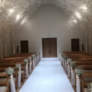 新郎新婦が立った位置から見た様子です。