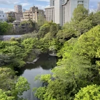 披露宴会場から見えるお庭です