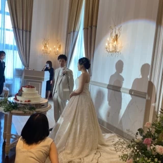 ウエディングケーキ入刀