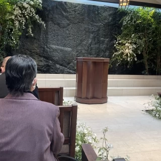 挙式の待ち時間に撮影しました