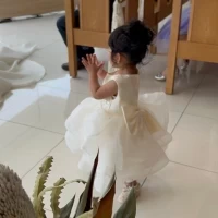 娘にリングピローをお願いした