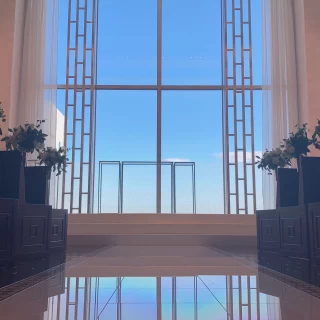 最上階のチャペル。天気も良い日ということでとても綺麗でした。