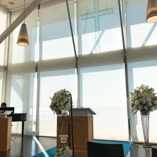 正面が海です。