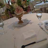 試食前です。お花がとてもきれいでした。