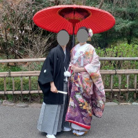 お庭で写真撮影ができました