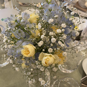 可愛いテーブルのお花|618193さんのヴィラデマリアージュ多摩南大沢の写真(1493982)