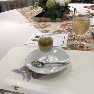 前菜ジュレ、出汁の味が口に広がる