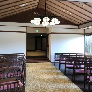 新郎新婦退場の際のバージンロード