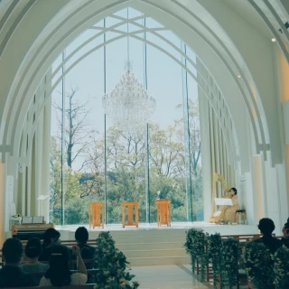 壮大なチャペルが素敵でした。