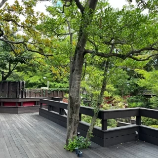 披露宴ルームのよこのテラス。