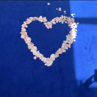 フラワーシャワー後に通ったら、ハート型になっていました♡