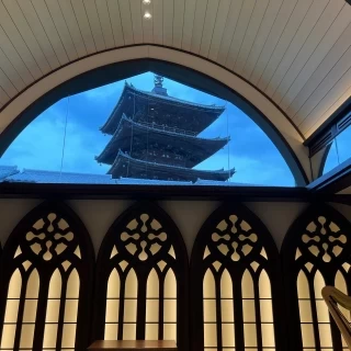 八坂の塔が見えます