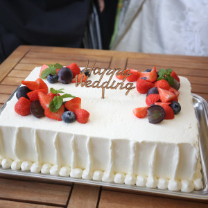 デザインを指定して作ってもらったケーキです。|621057さんの神戸旧居留地ヴィラブランシュの写真(1674609)