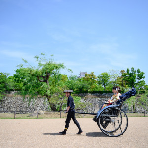 フォトプランについている人力車で歩く場所|621285さんの播磨国総社（清交倶楽部総社店）の写真(2420986)