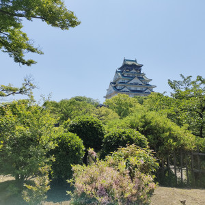 控室の茶室から見た大阪城|621524さんの大阪城西の丸庭園 大阪迎賓館の写真(1486152)