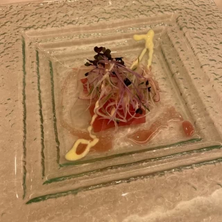 お皿も涼しげです。