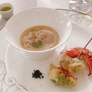 洋風茶碗蒸し。オマール海老のフラットが好評でした。