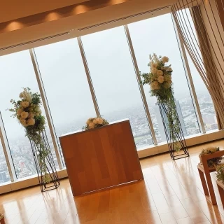 シンプルでお洒落な会場です