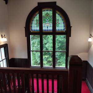 階段、ステンドグラス|622607さんの神戸迎賓館 旧西尾邸の写真(1494494)