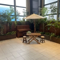 披露宴会場にあるテラス。