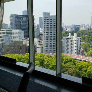 家族婚向けの会場、高層階で景色が綺麗でした。