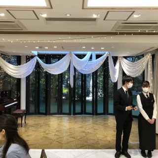 披露宴会場からガーデンの景色