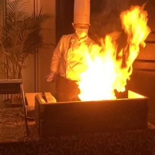 シェフの実演が凄かった