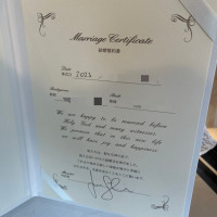 ラヴィマーナさんでご用意していただいた結婚証明書です