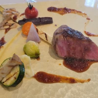 試食のオリーブ牛