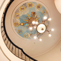 チャペルの螺旋階段の天井