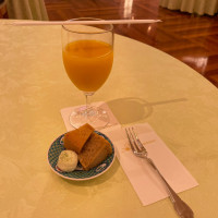 オレンジジュースとシフォンケーキ（相談会にて）