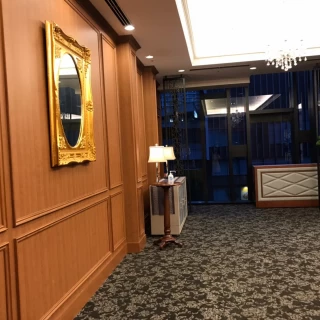 披露宴会場前のスペース