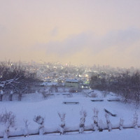 チャペルから見た札幌市街の様子。