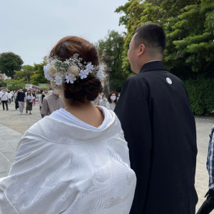 八幡宮の挙式後会館へ|624566さんのKOTOWA 鎌倉 鶴ヶ岡会館（コトワ 鎌倉 鶴ヶ岡会館）の写真(1574750)