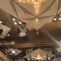 4F 披露宴会場二つ目　美しい五角形のデザインとシャンデリア