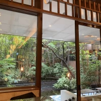 受付をする場所の外の景色です