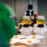 演出ありの料理