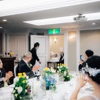 甥っ子2人とウェディングケーキ入場