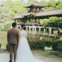 結婚式後のロケーションフォト撮影