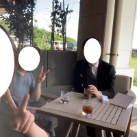 待合室テラス席